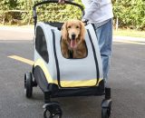 Extra Large Comfortable Cat Puppy 4 Wheels Pet Stroller Dog Pushchair Carrier P-XL121 7427274058897