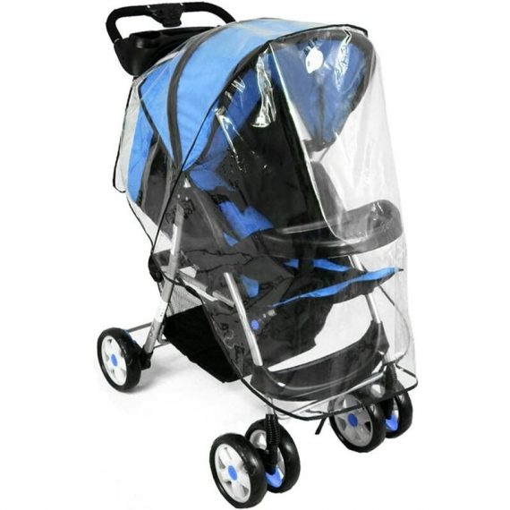 Rain Cover for Stroller, Rain Cover for Stroller, Universal Rain Cover for Shopper, Jogger or Buggy Stroller with Canopy BRU-084 3442935809759