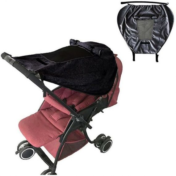 Piao Stroller Sun Shade Stroller Sun Shade With Observation Window And Wide Wings For Baby Uv Protection Black Thsinde TM1025415-K802 9360953919172