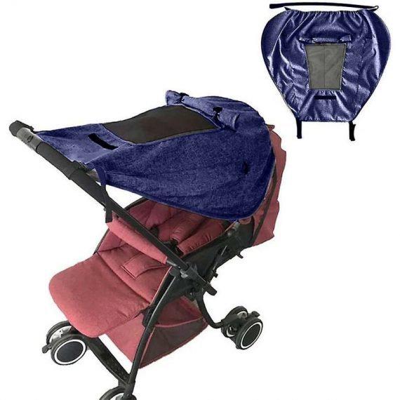 Piao Stroller Sun Shade Stroller Sun Shade With Observation Window And Wide Wings For Baby Uv Protection Navy blue Thsinde TM1025417-K802 9360953919196