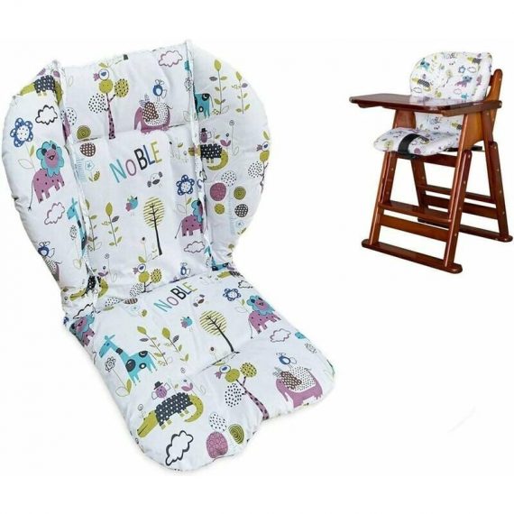 High Chair Cushion, Large Thickened Stroller/Car/High Chair Seat Cushion Cushion Pad Breathable Cushion Protector (Animal World) ZWT-C-0921050 6286512249180