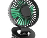 Baby Stroller Fan, Clip Battery Fan Baby Fan with 3 Adjustable Speeds Baby Travel Camping Travel Car Seat Clip Fans, Pink Black Without Battery DK-15116 6900235582309