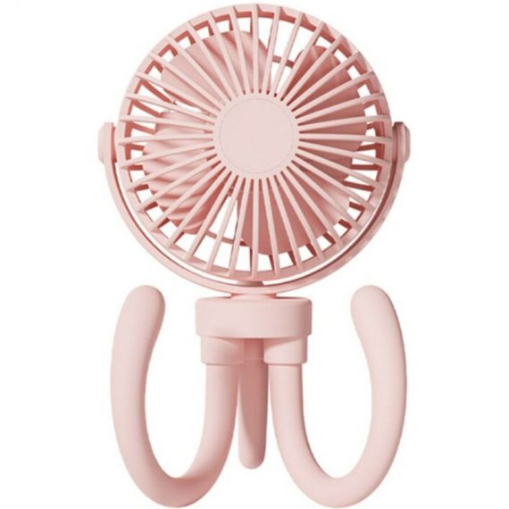 Sun Flowergb - Portable Baby Stroller Fan Clip, Portable usb Rechargeable Fan-Pink Sun-34225LJH