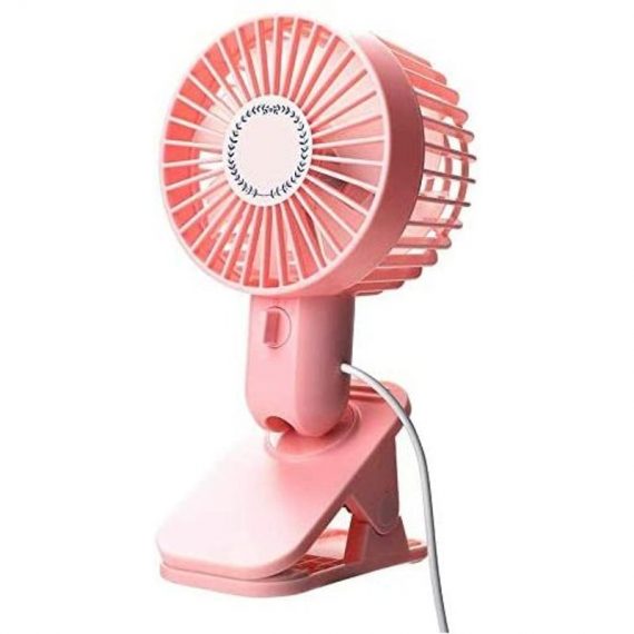 Portable Mini usb Clamp Fan Table Fan 120° Rotation with 2 Speeds Small Multi-Function Silent Fan for Stroller Home Office Camping Travel Gift KDCP-072 6927193113581