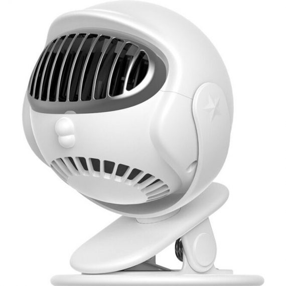 Mini Quiet Fan, Portable and Pocket Fan, 3 Wind Speeds, Vertically Placed Travel Office, Clip-on Fan, Stroller Fan, White DM0002221-G 9390218901451