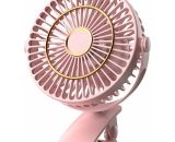 Usb Rechargeable Fan, Portable Clip-on Table Fan, 3 in 1 Powerful Silent Fan 5 Speeds 720° Rotation for Office, Baby Stroller, Sport, Home, Camping, Y0001-UK1-K0020-220716-015