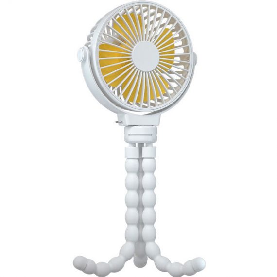 2500mAh Stroller Fan, Ultra Quiet usb Clamp Fan, Portable Fan with Flexible Tripod, Rotating Fan Used for Bedroom Office etc. Y0001-UK1-K0039-220725-018 8701080759933