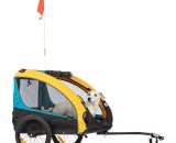 klarfit Husky Race Bicycle Dog Trailer 282L 40kg 600D Oxford Canvas Blue - Yellow / Blue 4060656224928 4060656224928