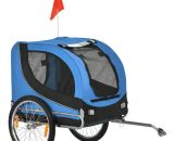 Dog Bike Trailer Pet Cart Bike Carrier Travel with Hitch Coupler Blue - Blue - Pawhut 5055974867024 5055974867024