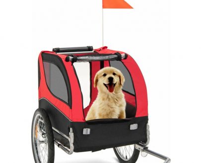 Pet Bike Trailer Holds 40 kg Bicycle Trailer Folding Pet Bike Cart Carrier PW10028RE 6085649685546